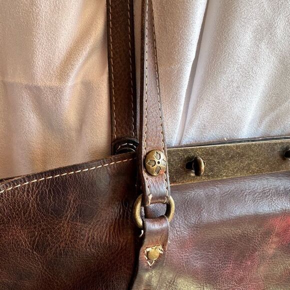 PATRICIA Nash Distressed Leather Tote Benvenuto Chocolate dark chocolate - Picture 12 of 15